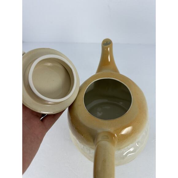 1987 England Sunshine Ceramics COTTAGE LOAF BREAD AND BUTTER TEAPOT with CRAZING - Picture 5 of 16